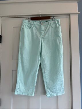 Style & Co Mint Green Cropped Jeans Casual Capri Ankle Pants 14